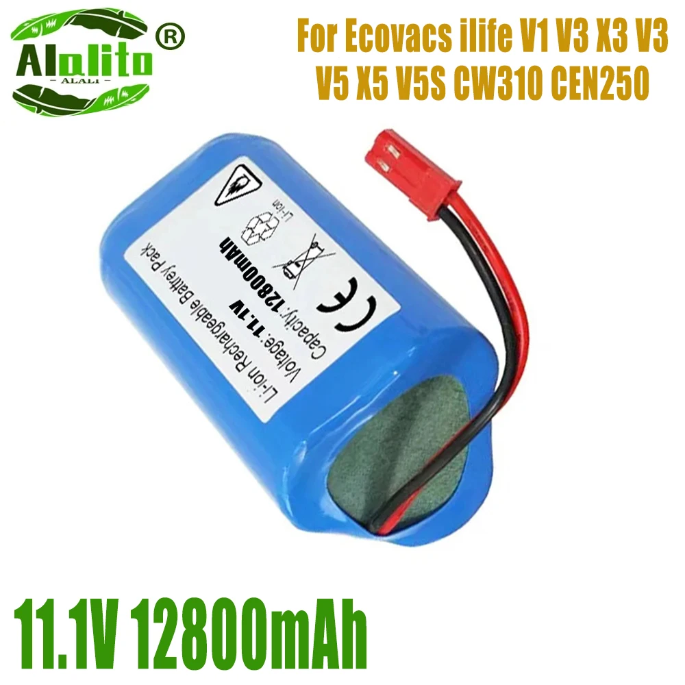 

11.1 V 12800mAh For Ecovacs Llife V1 X3 V3 V5 X5 CW310 CEN250 Robotic Vacuum Battery