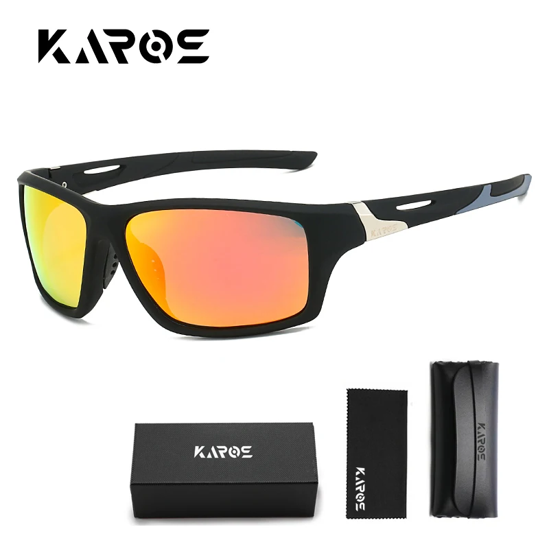 Karos Angeln Polarisierte Sonnenbrille Männer Frauen Outdoor Sport UV400 Klassiker Gläser Radfahren Fahren Wandern Brillen Box YZ2012WB