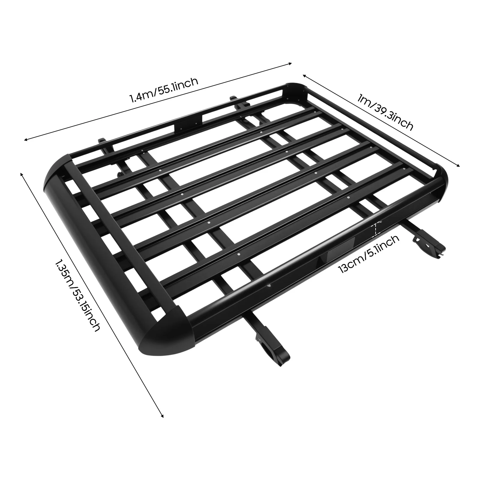 Dachträger mit Verstellbarer Breite, Gepäckträger, Dachkorb, Hochbelastbar 150kg/330lbs für SUV-Modelle mit Integrierten Gepäckträgern – Detail 1
