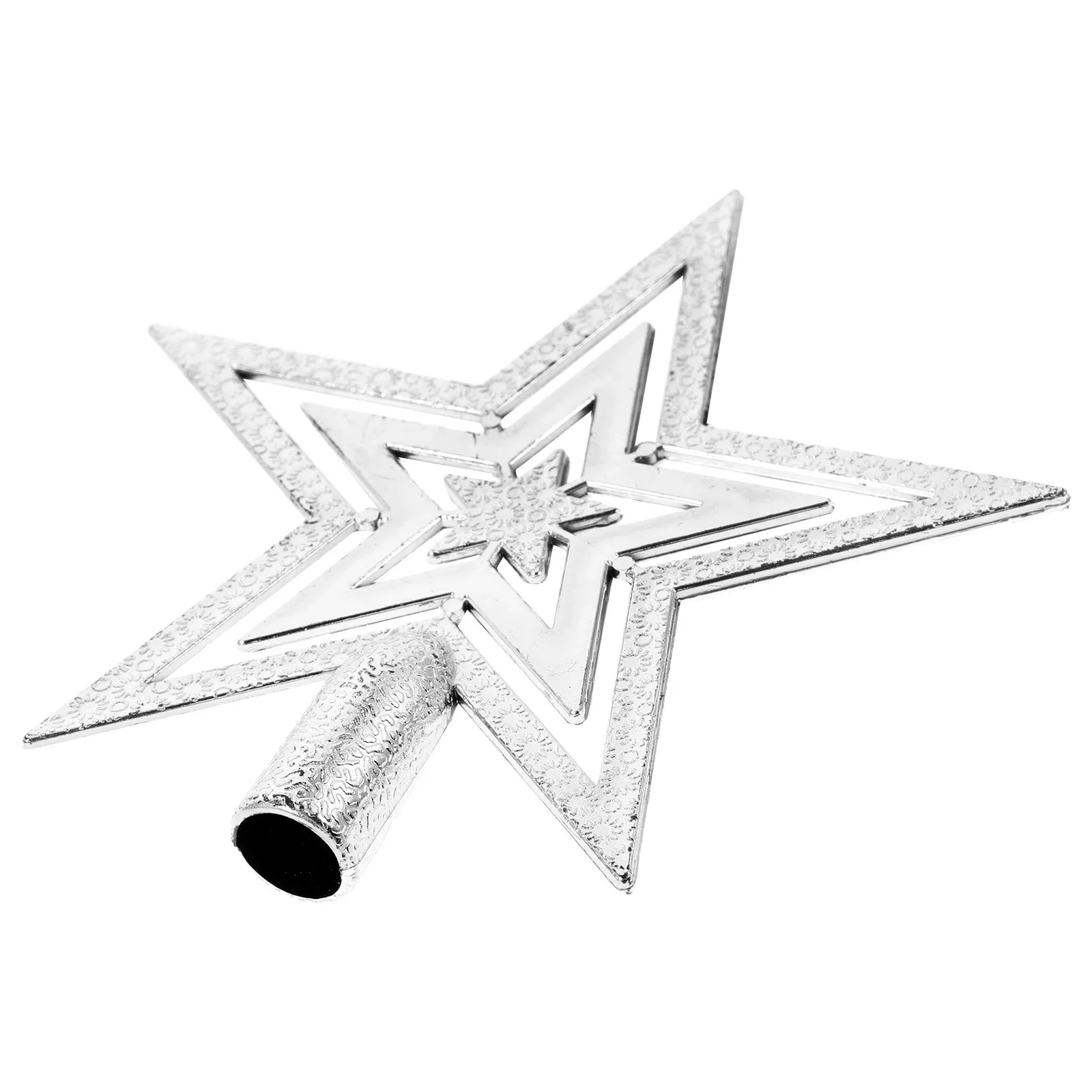 

Christmas Tree Treetop Star PVC Silver 10cm Bright Lovely Star Decoration for Christmas Holiday Festival Popular