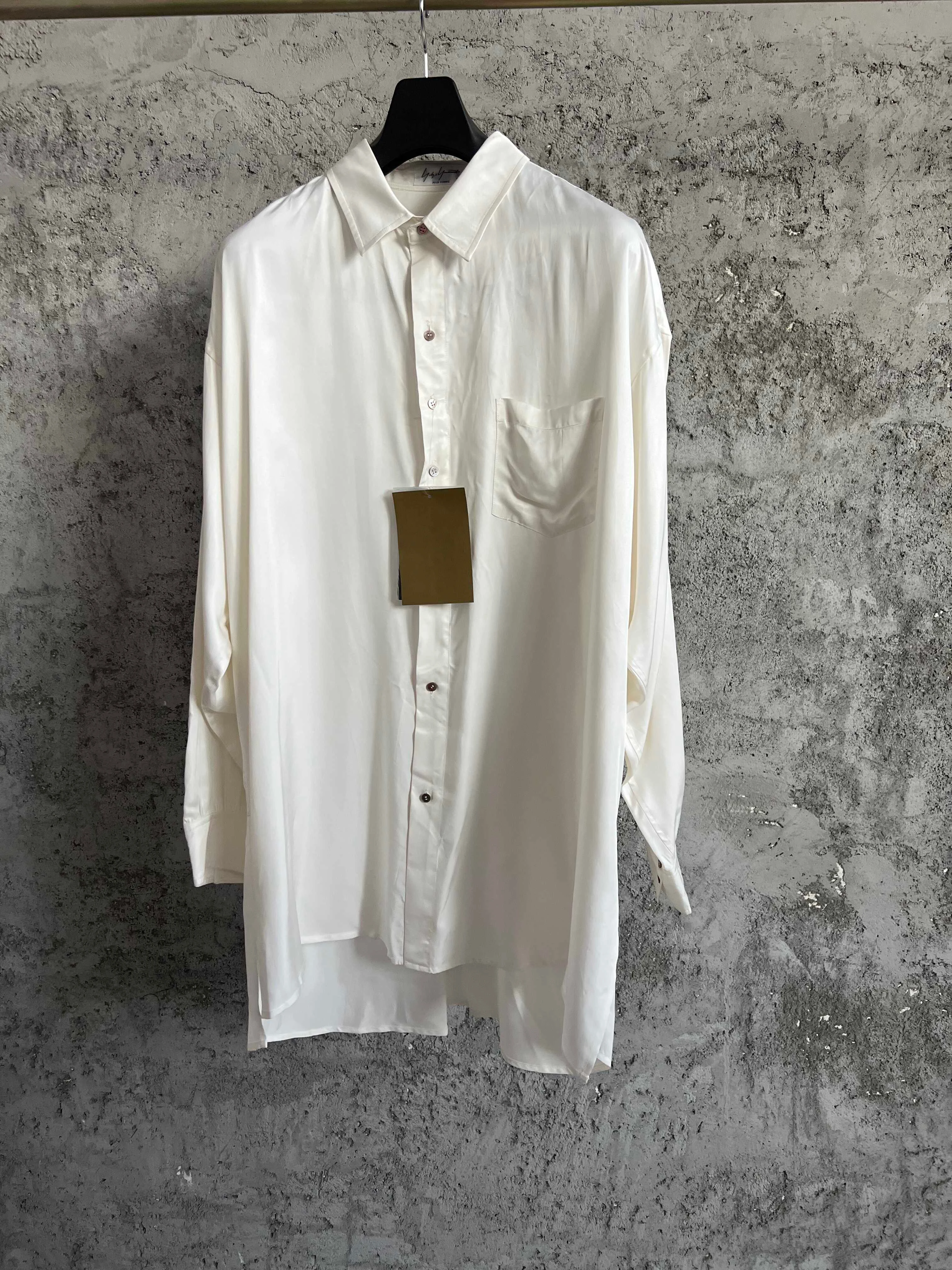 TOP-YAMAMOTO original design, long front and short back employee uniforms, black and white shirts for both men and women, pure c