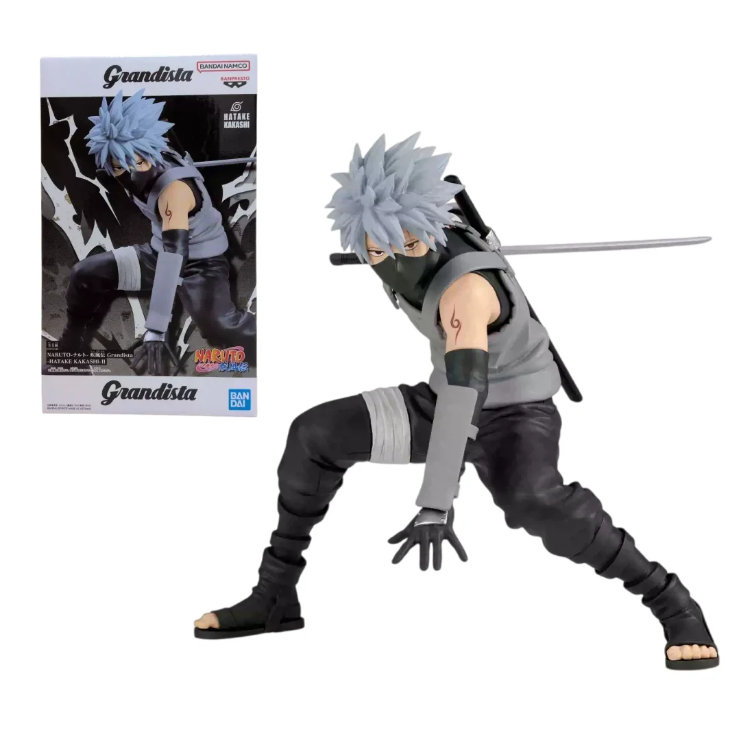 

Bandai Banpresto Naruto Grandista Series Hatake Kakashi Anime Figures Action Figure Collectible Model Ornament Toy Gift
