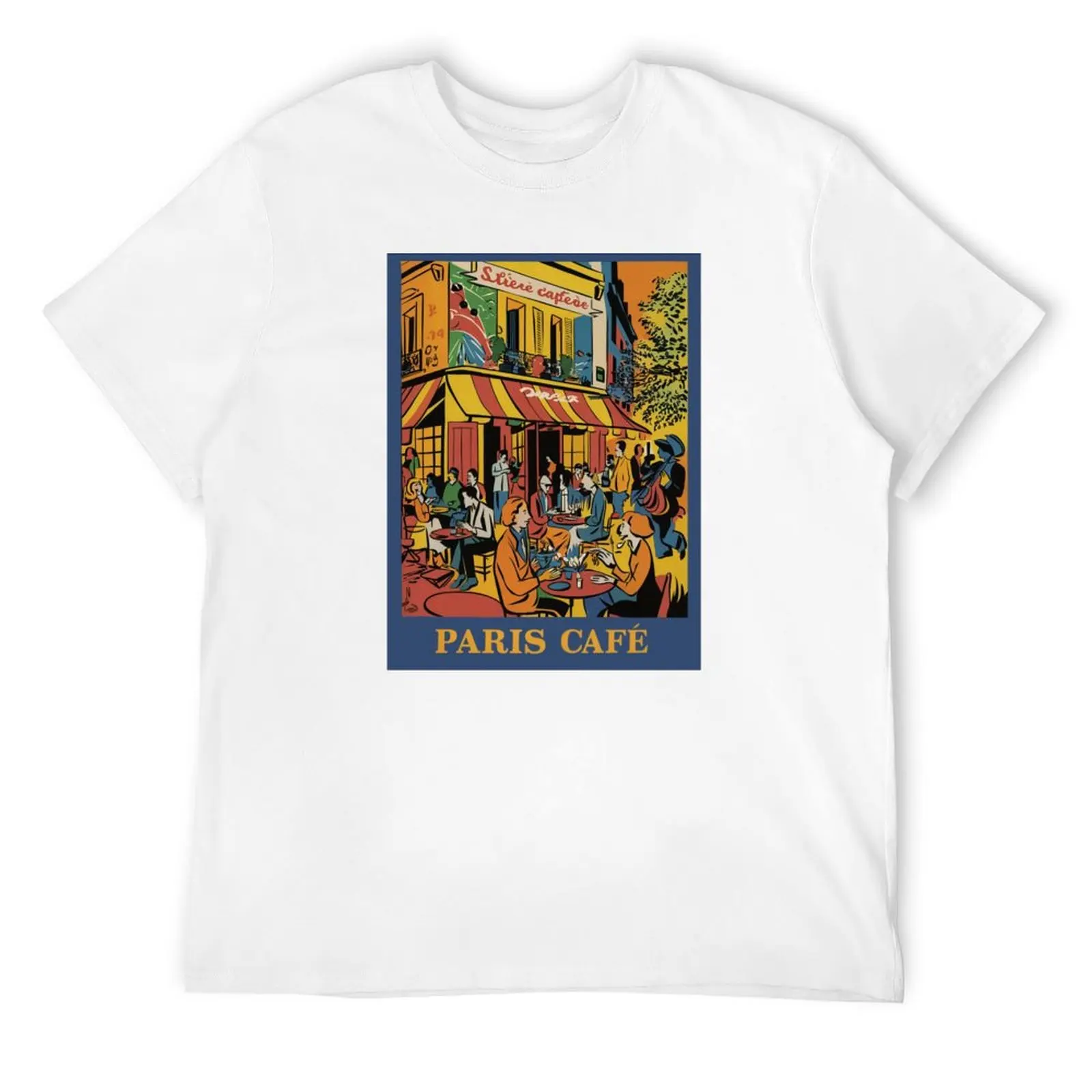 Vibrant Parisian Cafe Scene: Watercolor Street Art Print….By Carraann T-Shirt Blouse cute tops tops t shirt for men