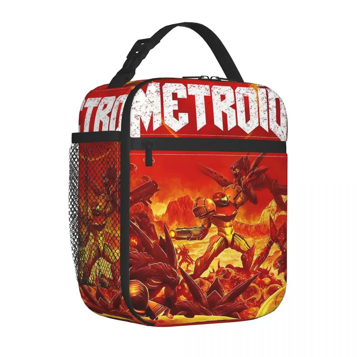 Game Metroid Insulated Lunch Bags Thermal Lunch Container Large Lunch Box Tote for Men Women College Travel