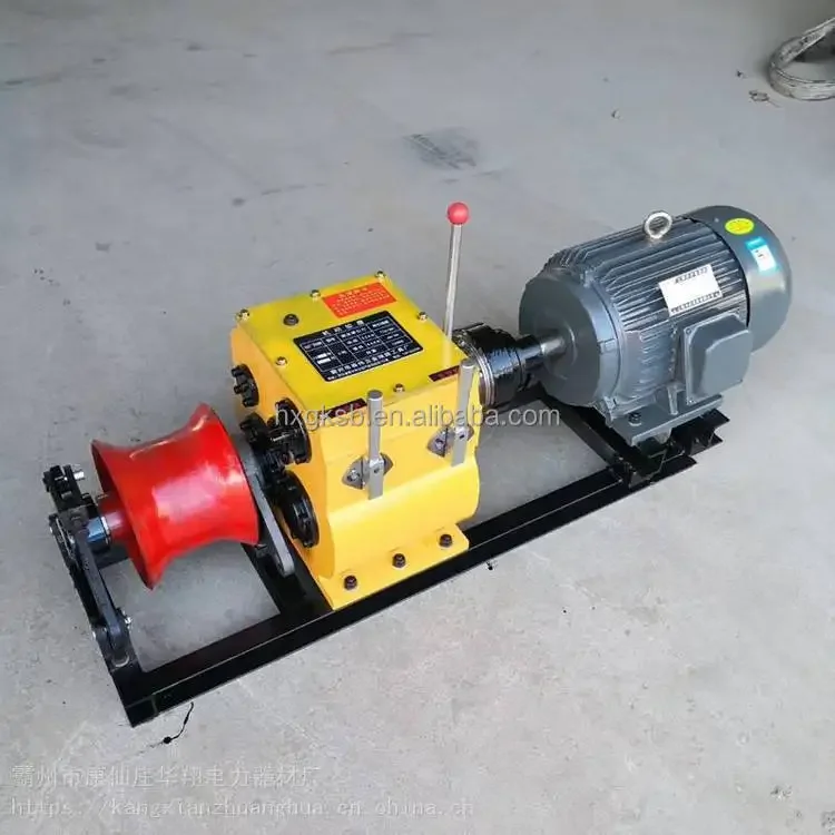 3 Tons 12 v portable cable puller electric winch for power construction