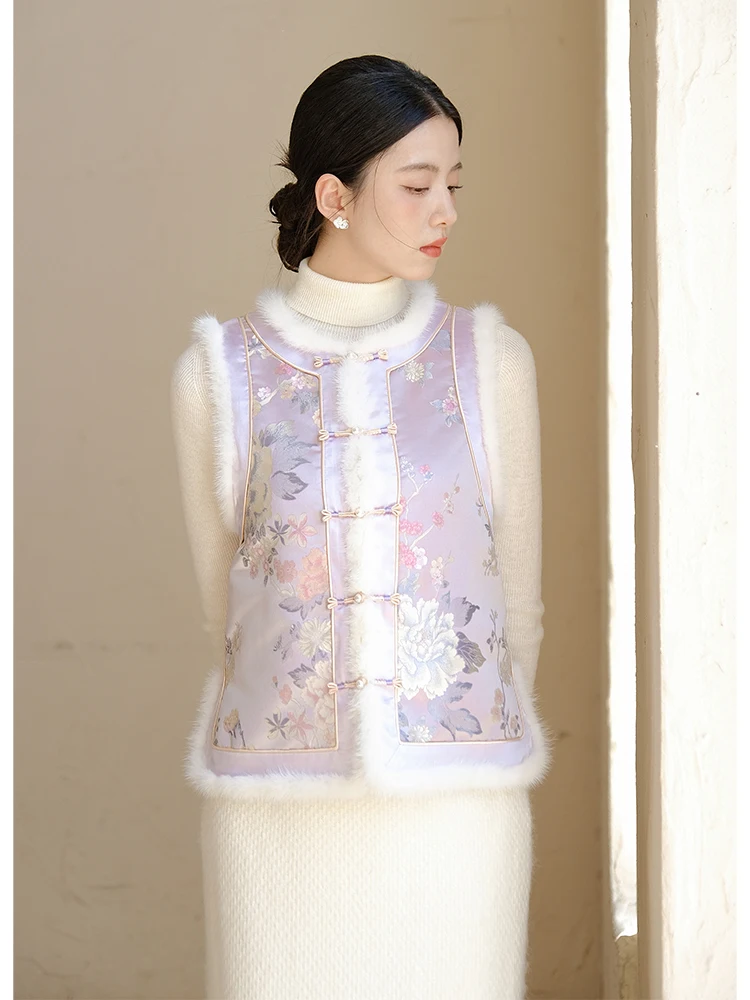 

New Chinese Sle Women's Jaet Spring Cotton Insert Outerwear High End Autumn Winter New Arrival Faionable Traditional T