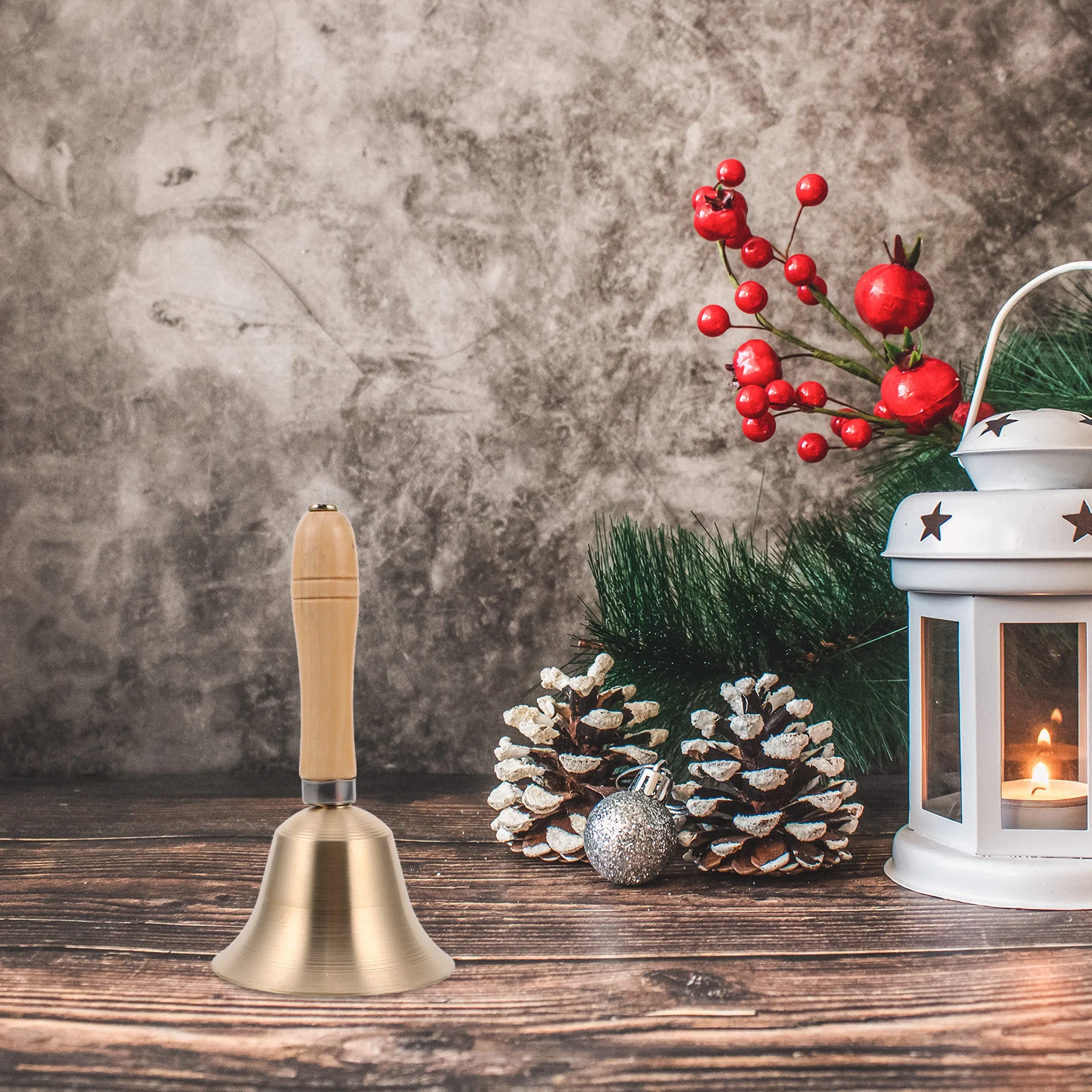 

Polished Brass Hand Christmas Restaurant Call Service Bell Decoration Party Home Hotel Use Lightweight Service Call Bell
