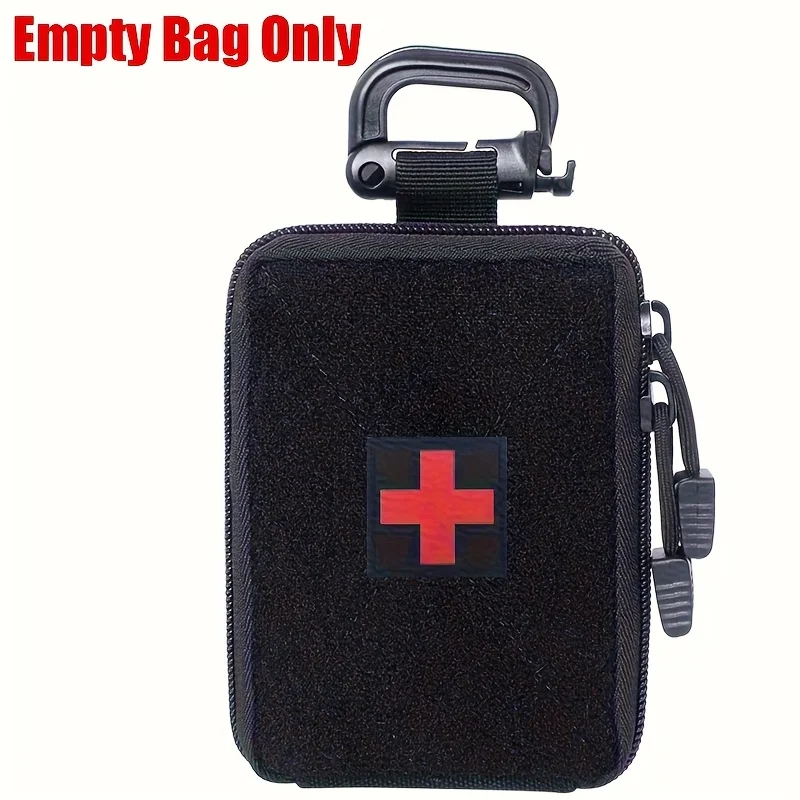 

Чехол-органайзер Molle с перекрестной нашивкой | Портативная, прочная нейлоновая универсальная сумка, застежка-молния, маленькая D-пряжка, только пустая сумка