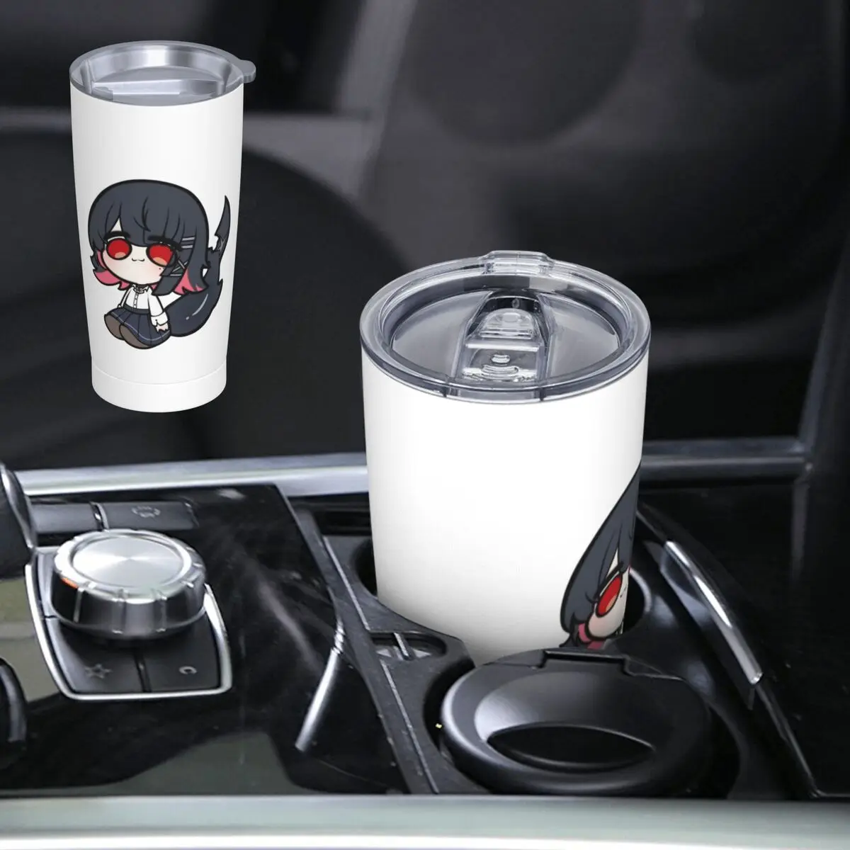 Anime Zenless Zone Zero Chibi Ellen Joe Stainless Steel Tumbler Vacuum Insulated Mug Thermal Cold Bottle Straws With Lid 20oz