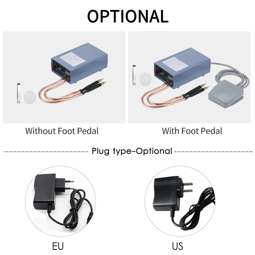 EU Weytoll Punktschweißgerät 5000W Hochleistungs-Handpunktschweißmaschine Tragbar 0-800A Einstellbarer Strom Lithium-Batterie-Schweißgerät – Detail 1