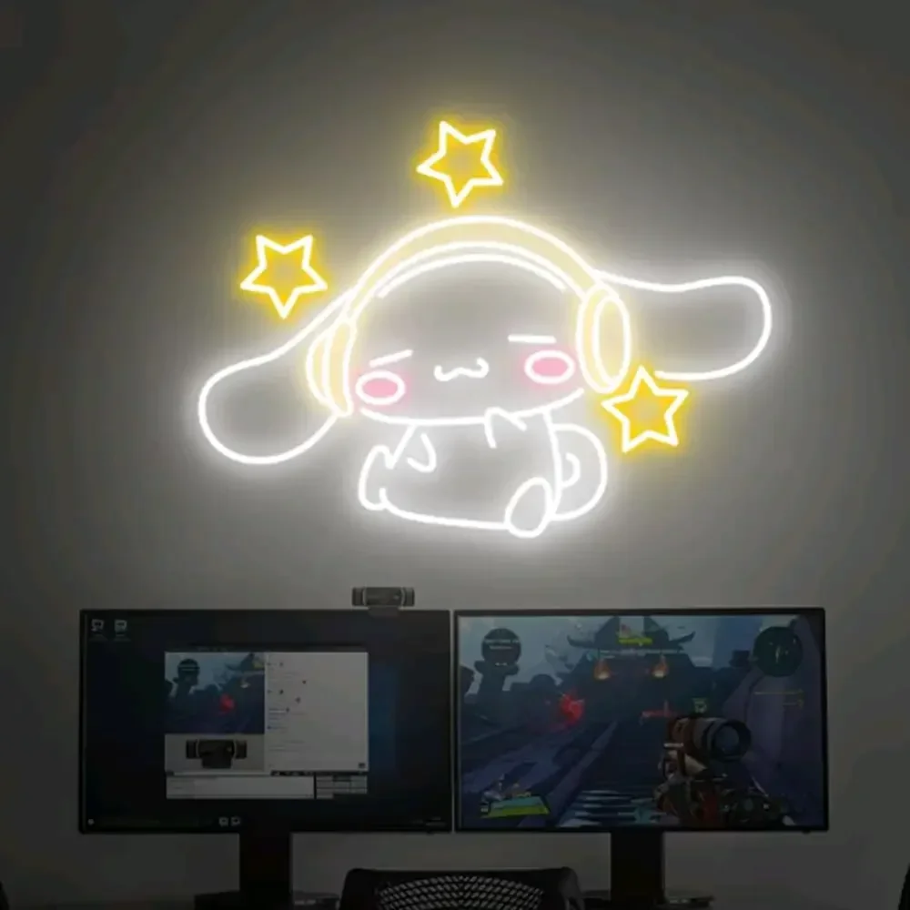 Kawaii Anime Neon Signs LED Neon Light Sign Light Up Neon Signs, Kids Room Decoration Game Room Wall Neon Light Sign