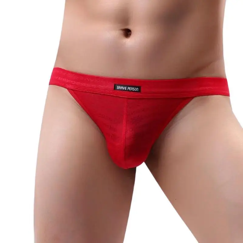 BRAVE PERSON Mens Sexy Lace Thongs Transparent Men Underwear T-back Panties G-string Exotic Underpants Thongs for Men