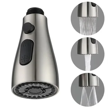 Kitchen Pull Out Faucet Sprayer Nozzle 3 Modes ABS Water Sav...