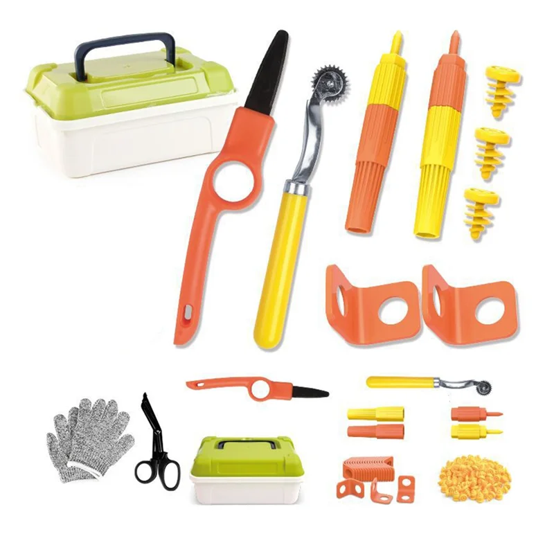 Kit de construction en carton A74E (150 pièces) avec coupe et boîte à outils pour enfants pour les activités familiales et d'équipe