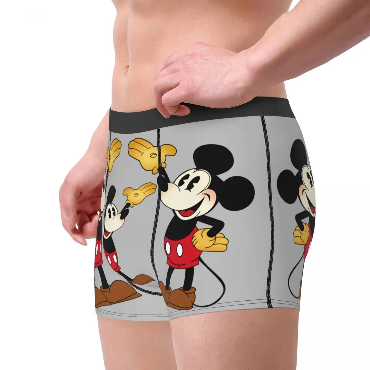 Custom Mickey Mouse Cartoon Boxer Shorts For Homme 3D Print Underwear Panties Briefs Stretch Underpants