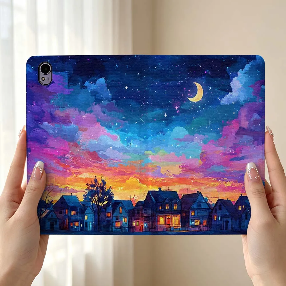 Starry Sky Moon Pen Tray For Huawei MediaPad MatePad Honor Pro V6 9 V8 X9 X 10 13.3 12.3 11 11.5 Inch Tablet Case