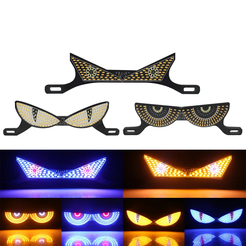 

Motorcycle License Plate Light Dynamic Strobe Tail Lamp Signal Warning Light Dual Color Moto Modified Atmosphere Lamp Accessorie