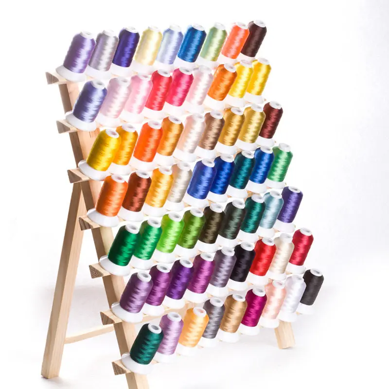 Computer embroidery machine special color ice silk embroidery thread two strands 63 colors, 40 colors, 12 colors/set