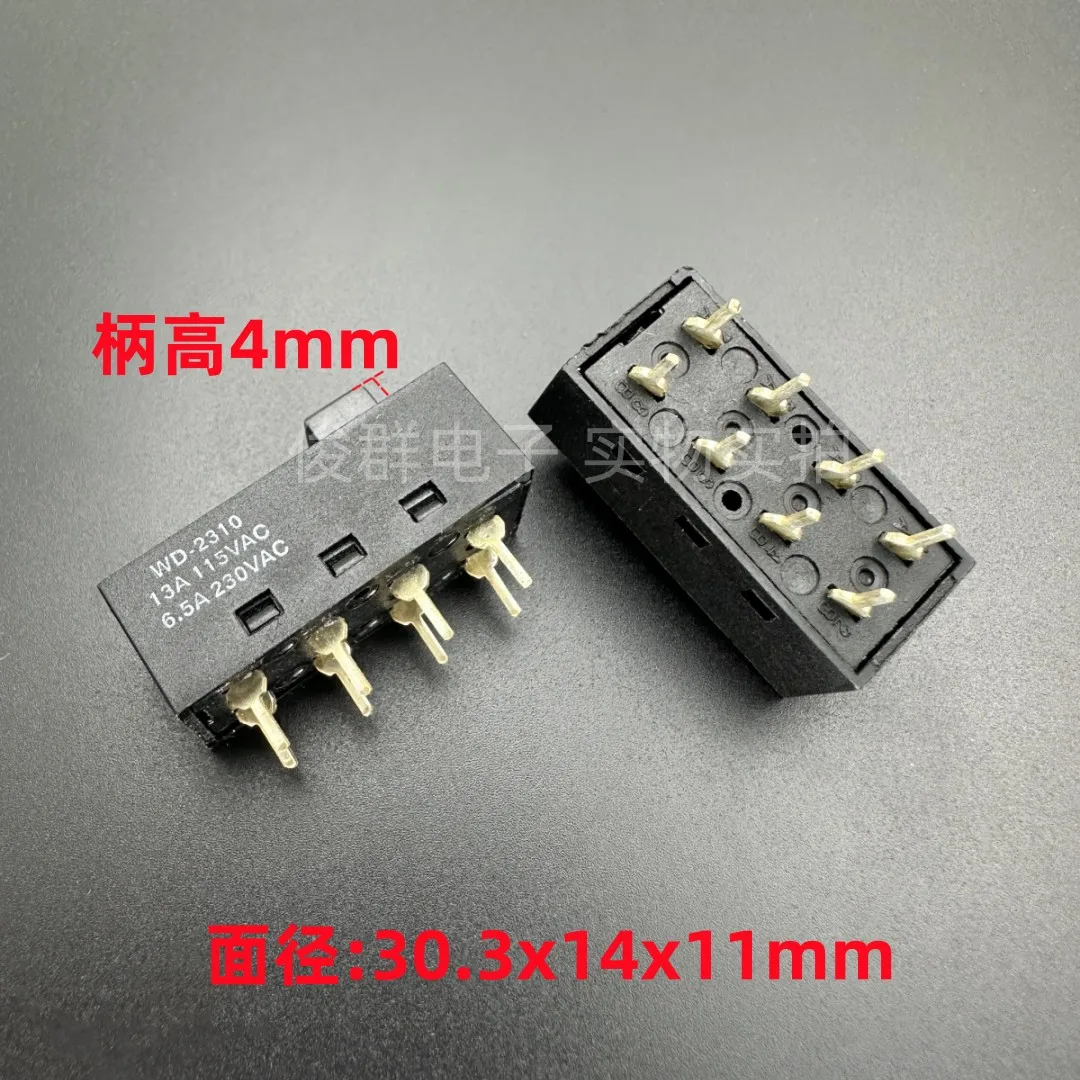 10pcs/ WD-2310 sliding toggle power switch 8 feet 3 gears 6.5A hair dryer