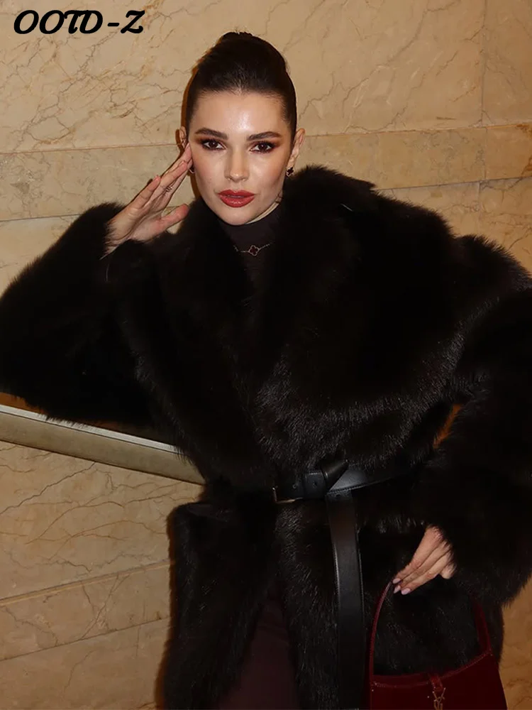 Abrigos elegantes con cinturón de piel sintética para mujer, cárdigan liso con cuello en V y punto abierto, cárdigan de manga larga para mujer, moda de otoño, prendas de vestir de noche para mujer