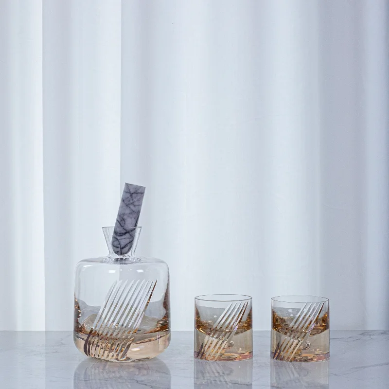 

High-end art glass wine set wine glass set, advanced decanter, sub-jug wine glass household spot wholesale