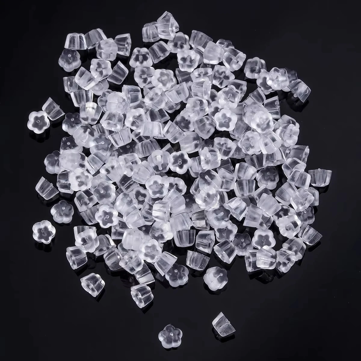 100-500pc Silicone Earring Backs Secure Bullet Clutch Stopper Clear Ear Clog Nuts for DIY Jewelry Stud Earrings Plug Accessories