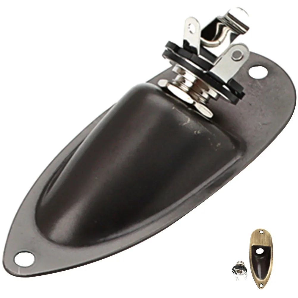 

Guitar Accessory Set Input Jack Socket Plate Accessories Metal Boat Side Output