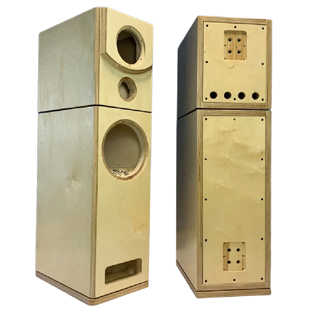 Craftsmen Customized One Pair 10 Inch Three-Way Birch Plywood Labyrinth Structure Empty Cabinet Box DIY HiFi Speaker