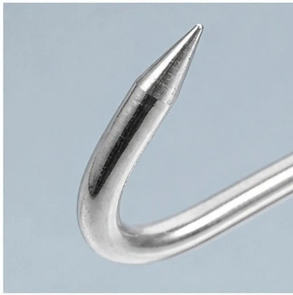 Stainless Steel T-Handle Meat Hook Ergonomic Grip for Grilling Shop Butchering Hanging Lifting Beef Lamb Picnic Barbecue Food