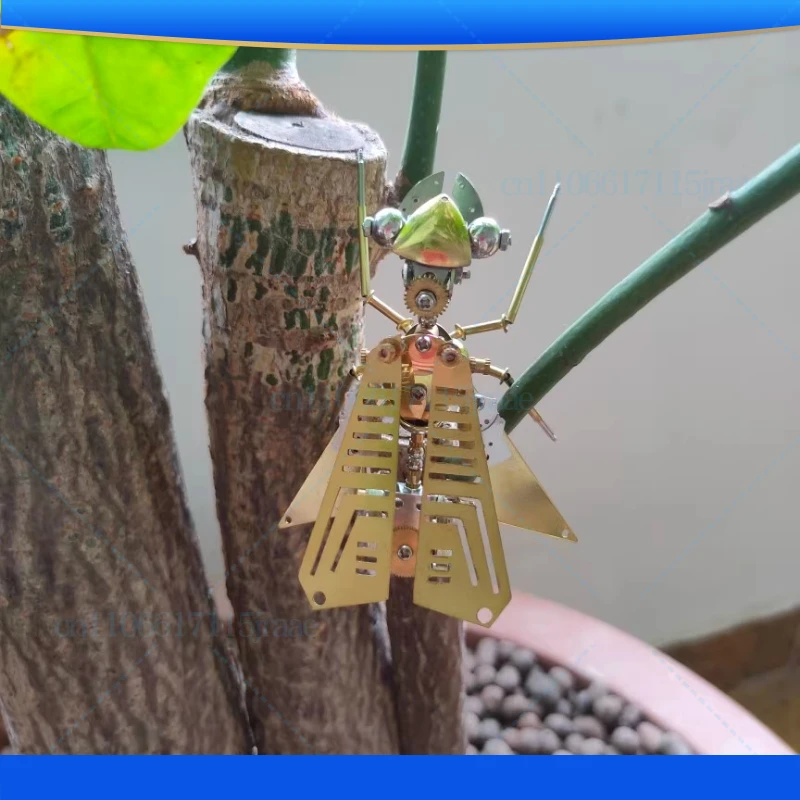 Steampunk imitation insect mechanical flying ant pure handmade handicrafts creative desktop ornaments gifts