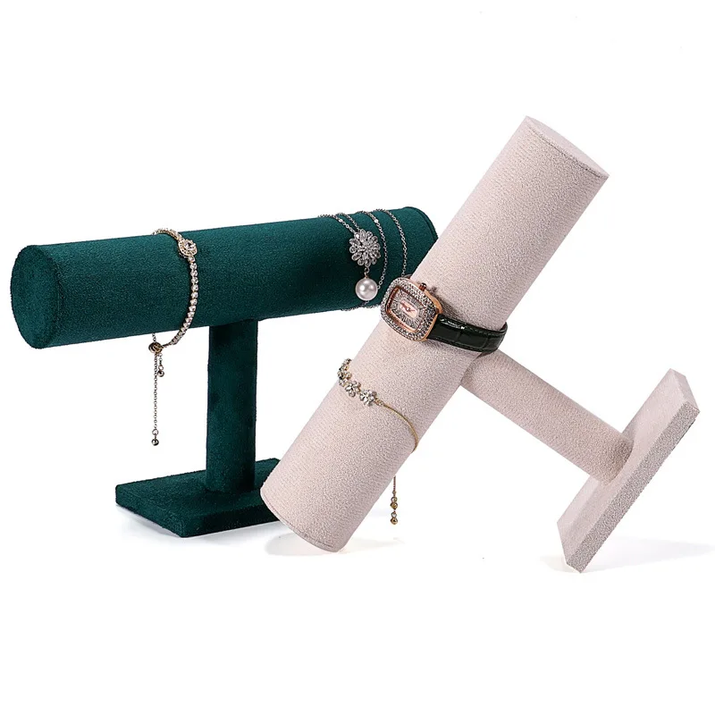 

T-Type Velvet Bracelet Chain Watch Jewelry Display Stand Headband Headdress Organizer Storage Holders Jewelry Store Display