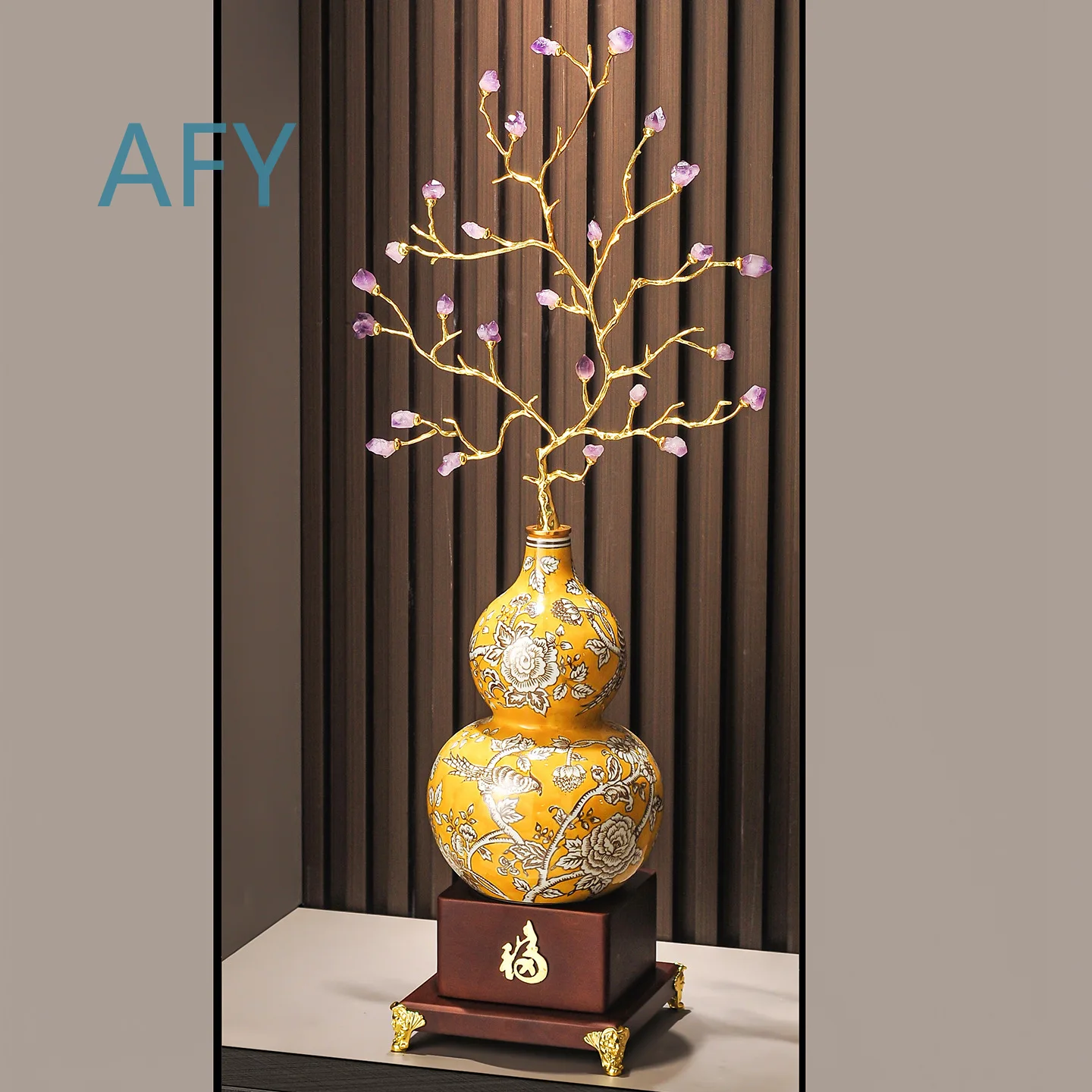 Large High-End Gourd Decoration for Entrance Hallway Living Room TV Stand Feng Shui Home Decor Gift for New House