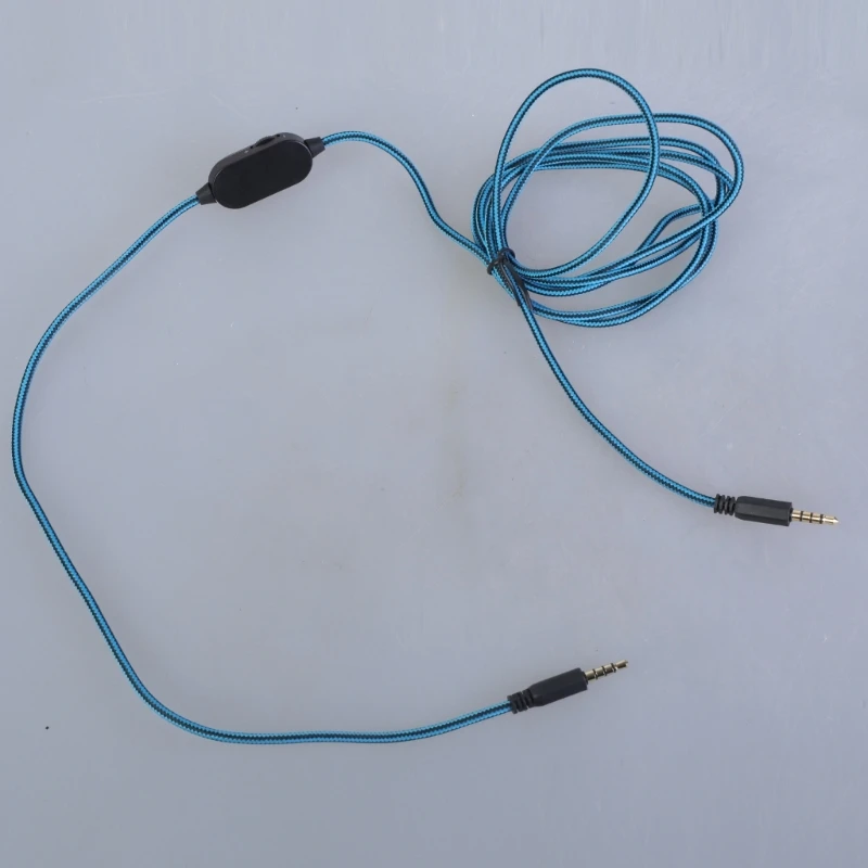 Replacement Nylons Braideds Gaming Headsets Sound Cable for AW310H with Inline Controls