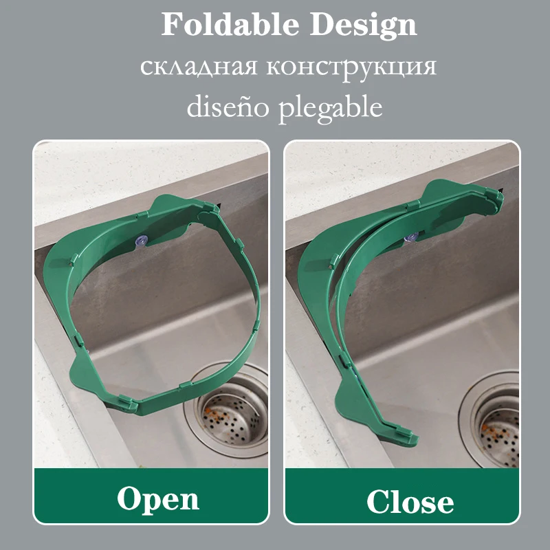 Foldable Drain Rack Disposable Garbage Bag Anti-clogging Sink Drain Holes Garbage Filter Mesh Garbage Bag for Kitchen Waste