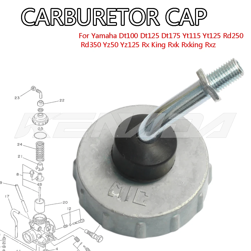 CARBURETOR CAP For Yamaha DT100 Dt125 DT175 Yt115 YT125 RD250 RD350 YZ50 YZ125 RX king Rxk Rxking Rxz