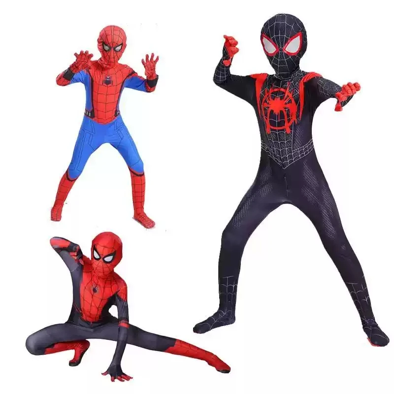 Miles Morales Full Zentai Cosplay Suit Spider Theme Outfit Halloween Party Costume Collectible Holiday Gift For Cos Fans