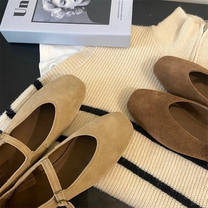 Eilyken ربيع الموضة جولة تو كعب مسطح صناديل للنساء مشبك حزام أحذية نسائية مريحة Zapatos De Mujer