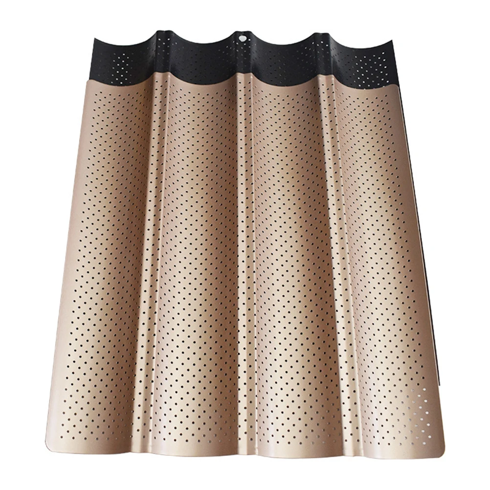 

Baguette Baking Tray Nonstick Heatproof Pad Reusable French Bread Molds Loaf Pans Oven Safe Easy Clean Kitchen Bakeware