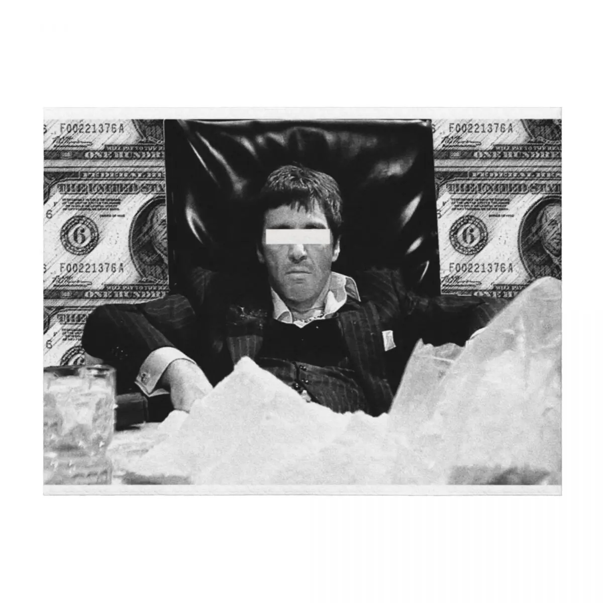 

Scarface Black and White Design Throw Blanket Bed Fashionable Comforter Bed covers Soft Plush Plaid Blankets