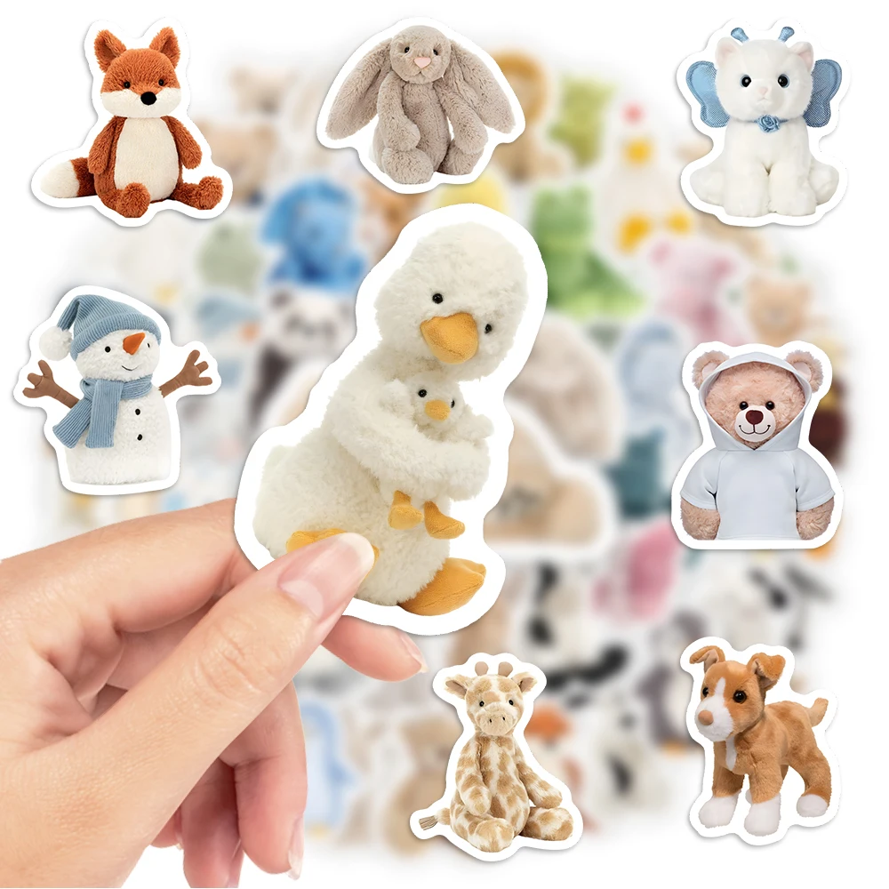 Cute Soft Cuddly Bear Stickers Kids DIY Toys Gift Decorative  Decal for Scrapbook Journal Laptops Luggage Bottles Waterproof