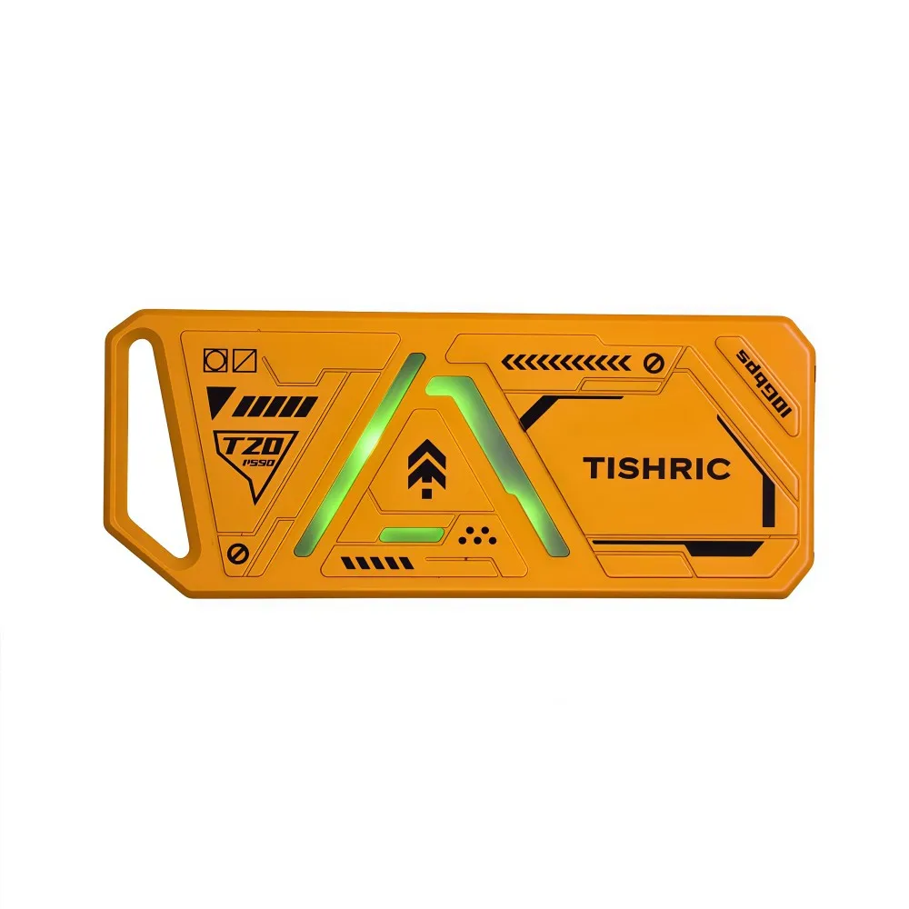 TISHRIC T20 RGB SSD NVME M2 Festplattengehäuse 10 Gbit/s CNC USB 3.0 auf Typ C HDD-Box für M.2 2242 2260 2280 Festplattengehäuse