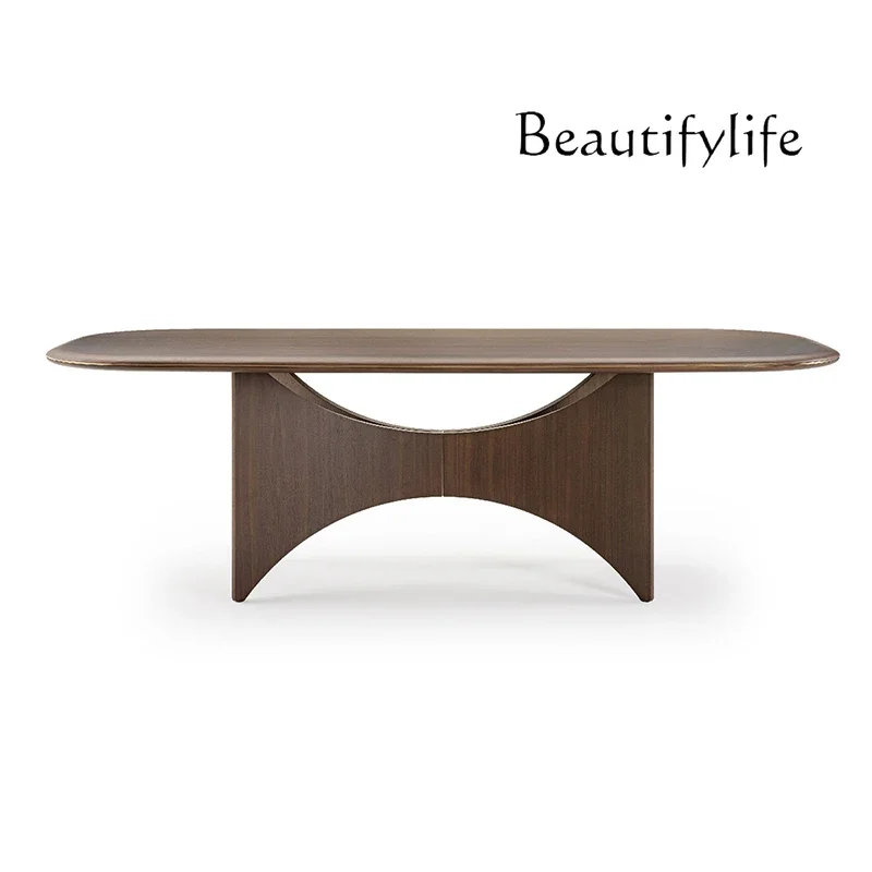 XX Marble Dining Table Solid Wood Multi-layer Stainless Steel Decorative Design Dining Table Chair Home Western Dining Table