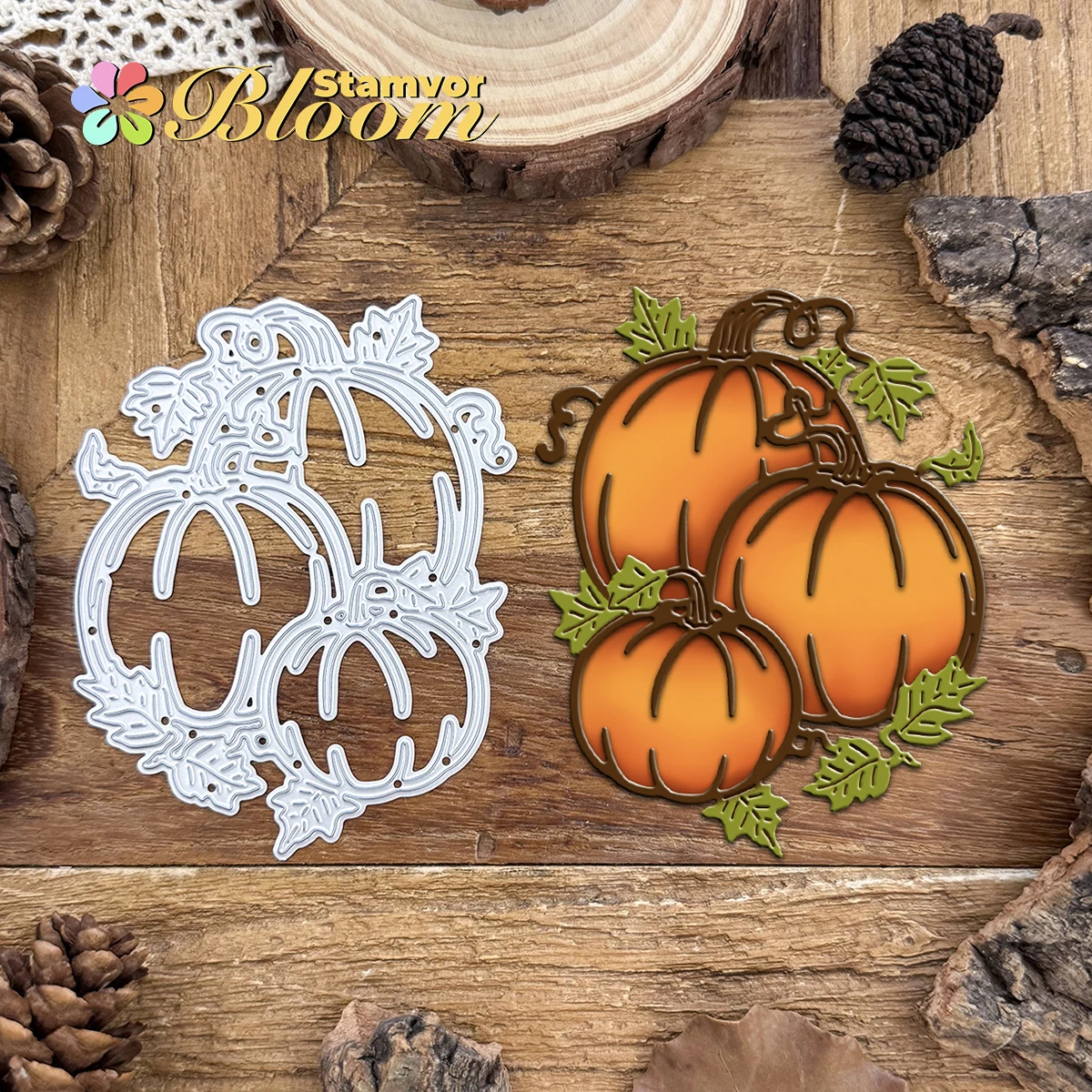 Original schöne Herbst Kürbisse Thanksgiving Metall Stanzformen Scrapbooking dekorative Prägung