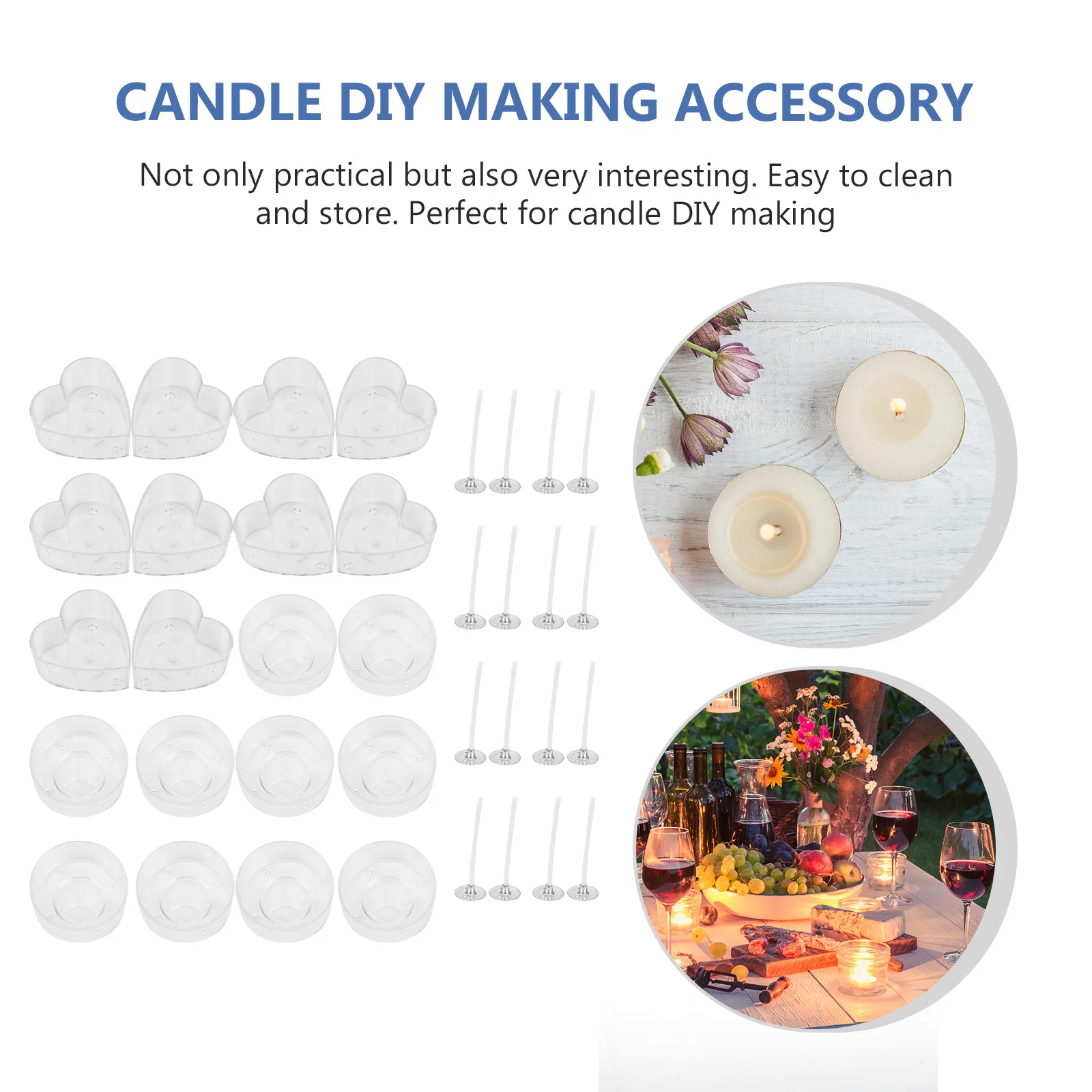 

1Set DIY Mold Kit Creative Making Tools Practical Accessories for Crafting Small Decorative Candles