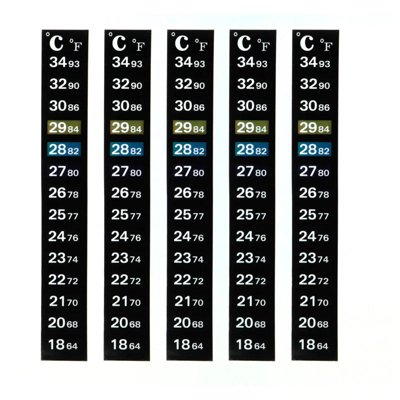 F92B Sticker Temperature Thermometer Digital Display Strips 64-93°F 18-34°C