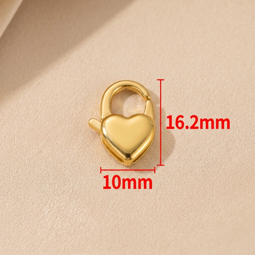 2 Stück 316L Edelstahl Herzverschluss-Karabinerhaken Verbinder für DIY handgefertigte Armbänder Schmuckherstellung Zubehör – Detail 8