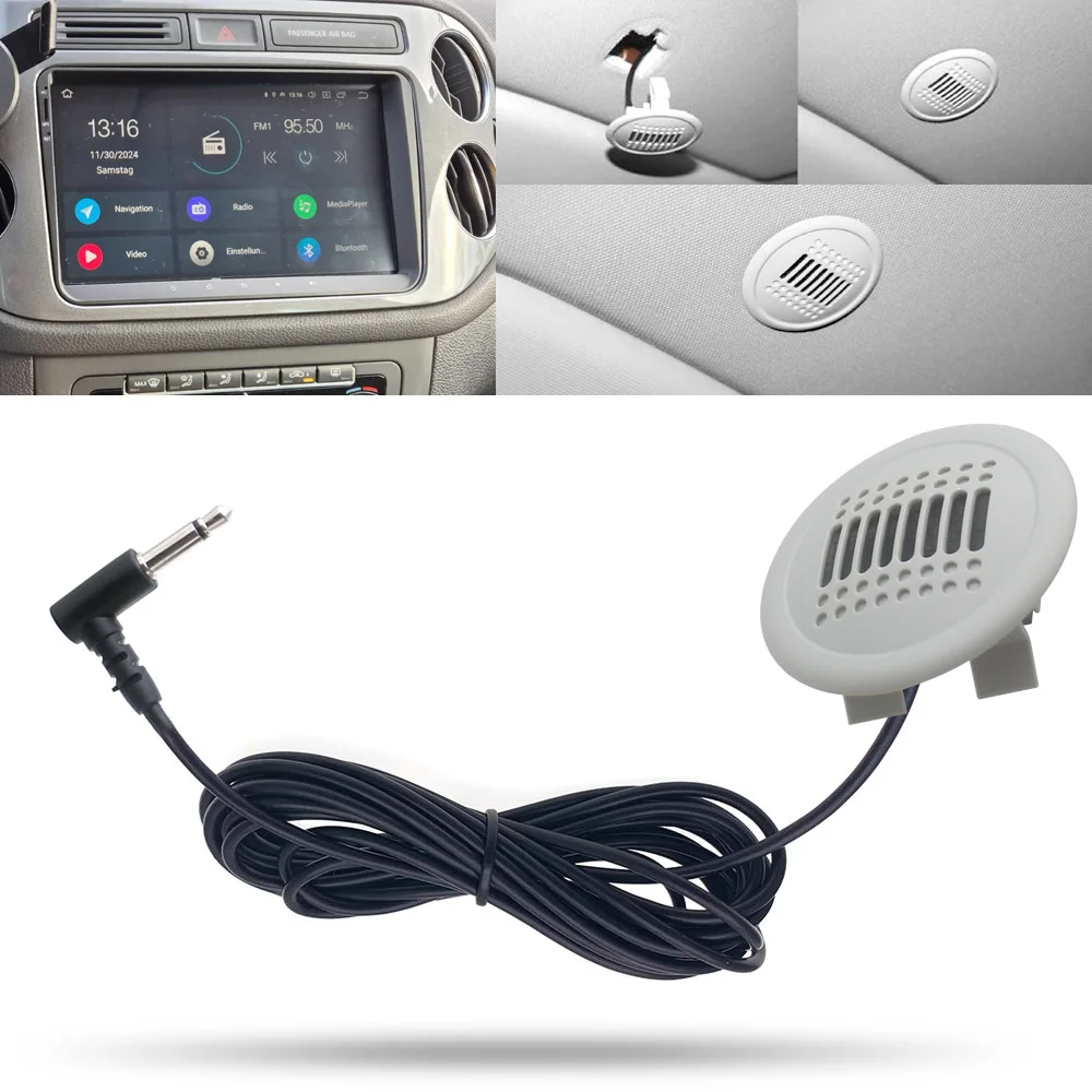 Doxiuyo Microfono A Clip Per Auto Con Jack 3.5mm – Mini Microfono Cablato Omnidirezionale Per Navigazione E Chiamate Bluetooth