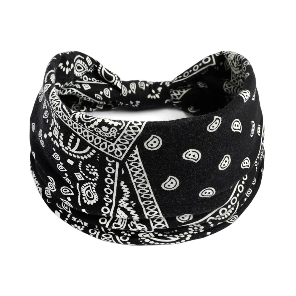 Damen-Stirnband, breit, um das Haar gewickelt, extra großes Kopftuch-Stirnband, für Yoga, Laufen, Schweißabsorption, Sport, elastisches Stirnband – Detail 8