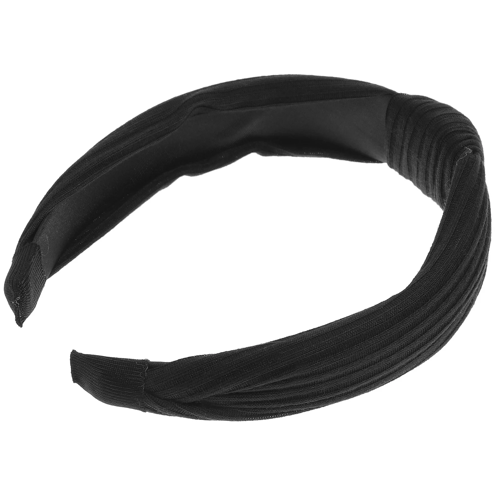 

Черная тканевая широкая кружевная повязка на голову, прочный удобный обруч для волос для женщин, вечерние аксессуары для повседневной встречи, тканевый обруч для волос