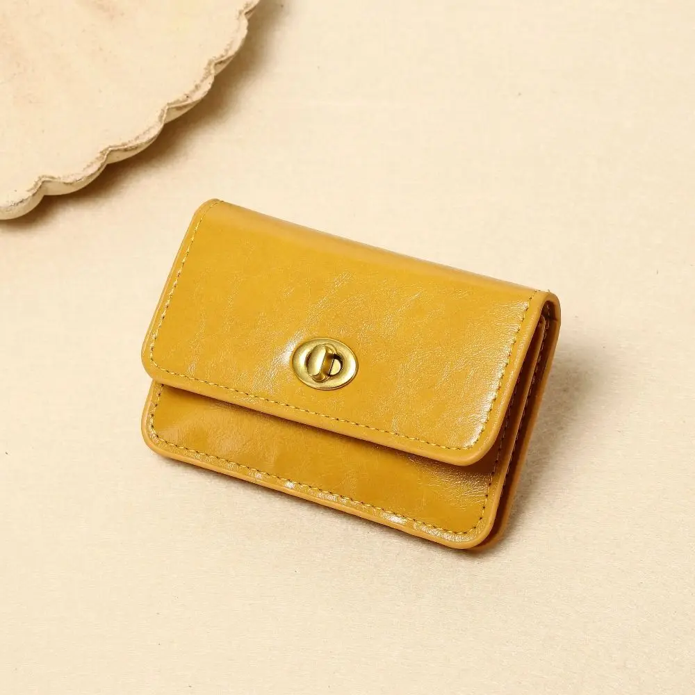 

Fashion PU Leather Short Wallet Lock Multi-card Pocket Money Bag Coin Purses Women